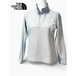 The North Face Glacier 1/4 Zip Pull-Over Fleece Top Grey Activewear Sz Medium